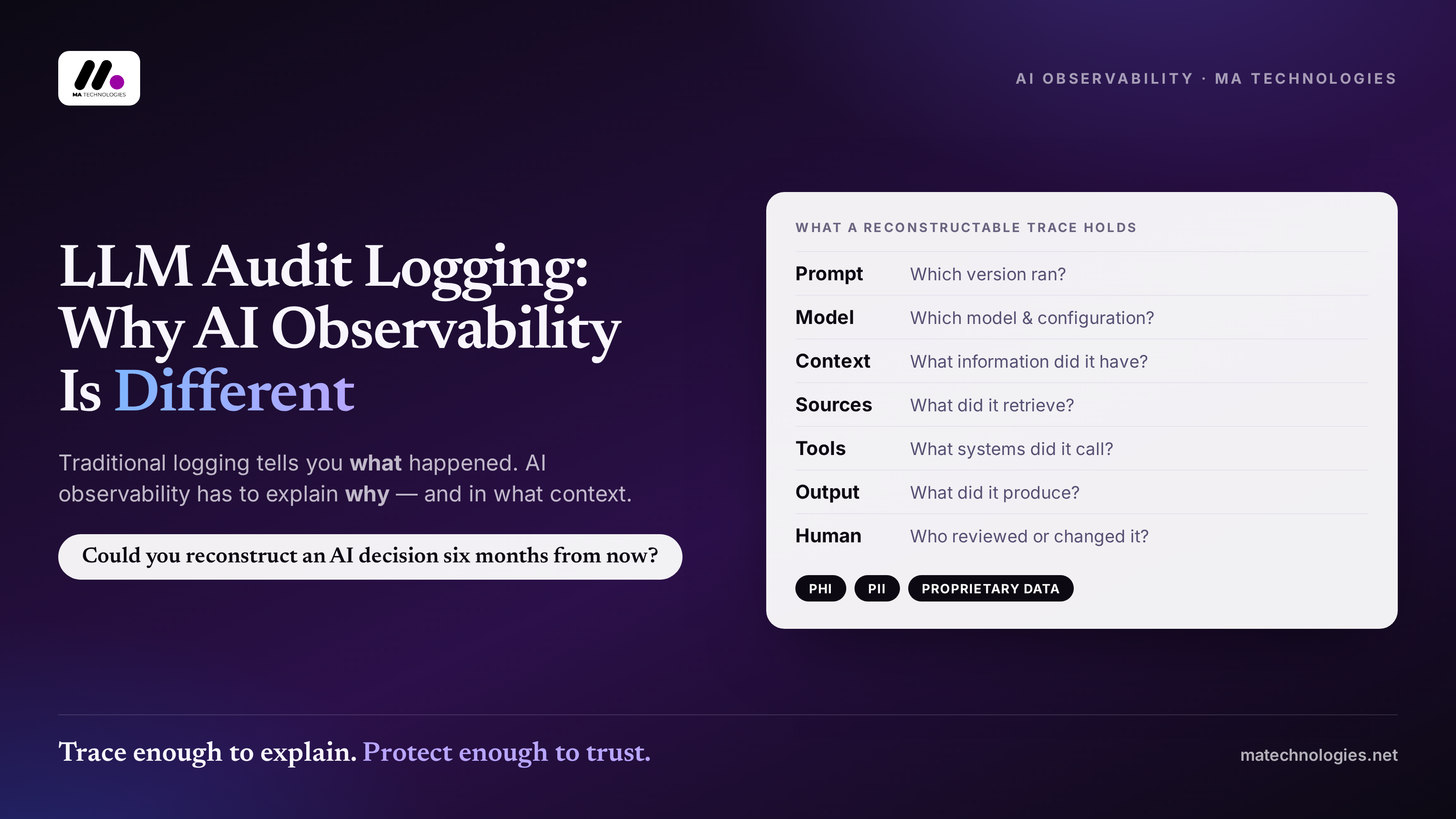 LLM Audit Logging: Why AI Observability Is Different